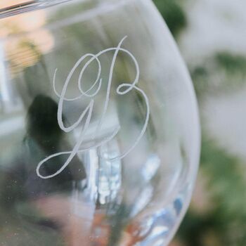 Personalised Engraved Calligraphy Gin Glass, 5 of 5