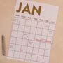 Undated A3 Wall Planner | Sunday Start | Simply Bright, thumbnail 2 of 6