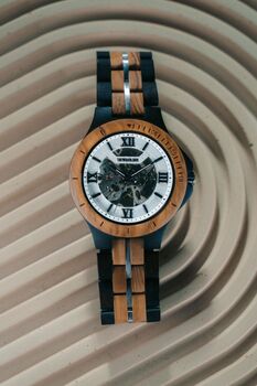 Barcelona Mechanical Automatic Movement Wooden Watch, 11 of 12