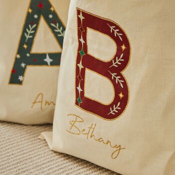 Personalised Initial Canvas Gift Sack, 3 of 3