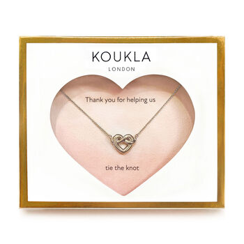 Bridesmaid Thank You Necklace Silver, 2 of 7