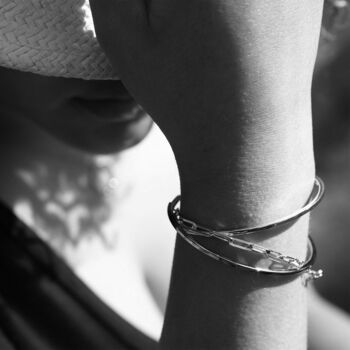 Dani Sterling Silver Paper Clip Chain Bracelet, 2 of 2