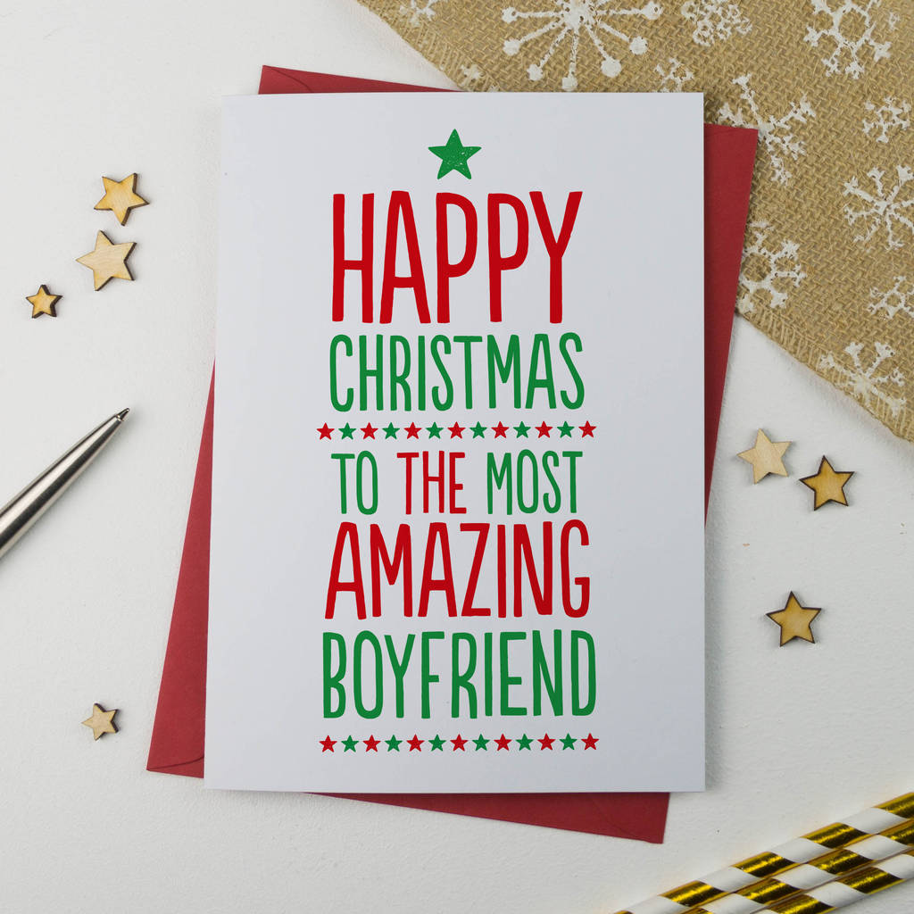 Christmas Card For Boyfriend By A Is For Alphabet Notonthehighstreet