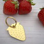 Brass Strawberry Dog ID Tag, thumbnail 1 of 2