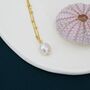 Sterling Silver Genuine Baroque Pearl Pendant Necklace, thumbnail 3 of 12