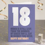 Funny 18th Birthday Card For Cake Scoffers, thumbnail 1 of 4