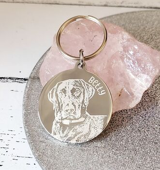 Actual Photo Keyring With White Engraving, 3 of 4