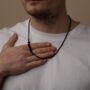 3 Mm Black Rope Chain Necklace Personalised Mens Chain, thumbnail 5 of 7