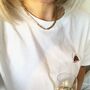 Embroidered Christmas Pudding T Shirt In White, thumbnail 6 of 6