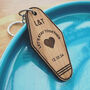 Personalised Motel Keyring Heart And Song Lyrics, thumbnail 1 of 3