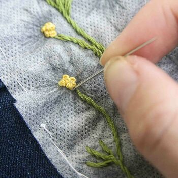 Upcycle With Hand Embroidery Floral Daisy Kit, 5 of 6