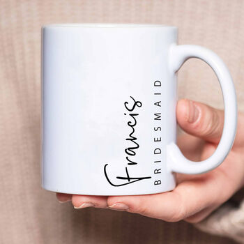 Personalised Bridal Party Sideways Bridesmaid Mug, 2 of 4