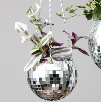 Disco Ball Rose Gold Planter, 2 of 2