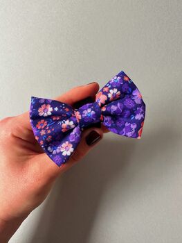 Ditsy Floral Fabric Dog Bow Tie, 3 of 7