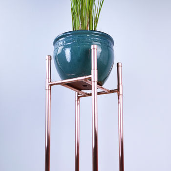 Broad Tall Copper Plant Stand, 2 of 3