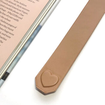 Leather Bookmark With A Heart Symbol, 3 of 5