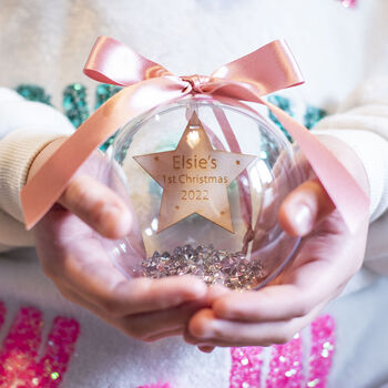 Personalised Star Baby's First Christmas Bauble, 7 of 7