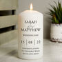 Personalised Wedding Day Date Candle, thumbnail 1 of 2