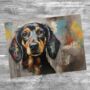 Dachshund Drip Textured Glass Chopping Boards, thumbnail 6 of 7