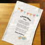 Personalised Poem Tea Towel 40th Birthday Gift, thumbnail 4 of 8