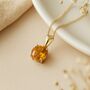 Personalised 9ct Gold Citrine Necklace November Birthstone, thumbnail 3 of 10