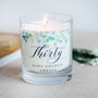 Eucalyptus Themed 30th Birthday Personalised Candle, thumbnail 1 of 4