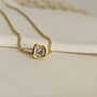 Cushion Cut Diamond Solitaire Necklace, thumbnail 2 of 8