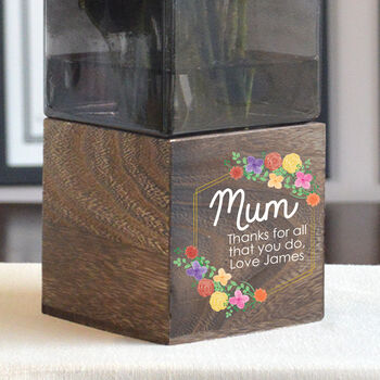 Personalised Flower Vase With Floral Design, 2 of 2