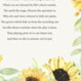 Personalised Sunflower Floral Poem Print, thumbnail 6 of 6