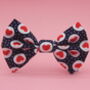 Red Hearts On Navy Dog Bow Tie, thumbnail 1 of 11