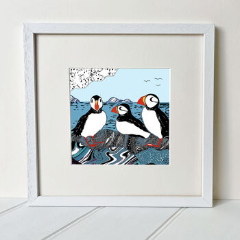 'Puffins' Fine Art Giclee Print, 3 of 3