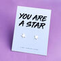 You Are A Star Sterling Silver Earrings, thumbnail 1 of 3