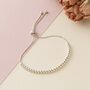 Sterling Silver Drawstring Bead Bracelet, thumbnail 2 of 7