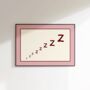 Zzz Bedroom Print, thumbnail 1 of 6