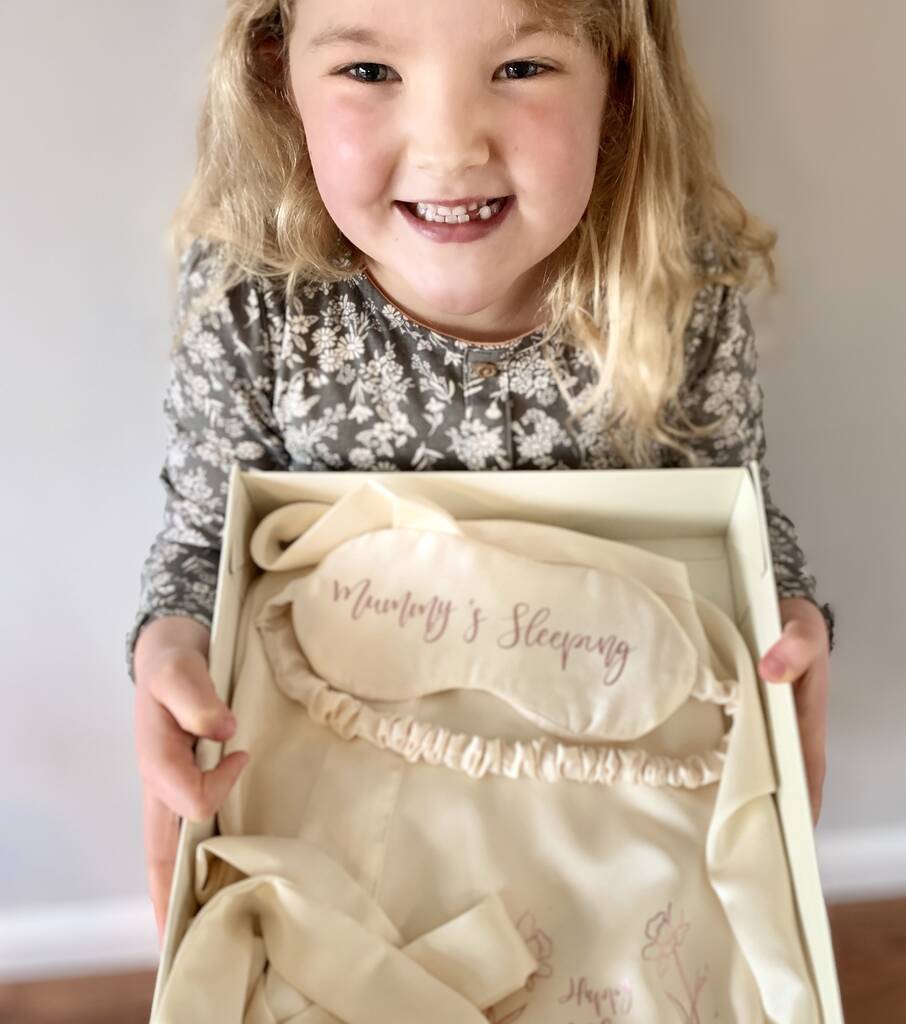 Dressing Gown And Sleep Mask Gift Set By Matchimony