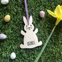 Personalised Easter Rabbit Hanging Decoration, thumbnail 1 of 4