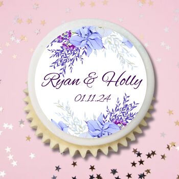 Personalised Floral Design Edible Drink Toppers, 3 of 4