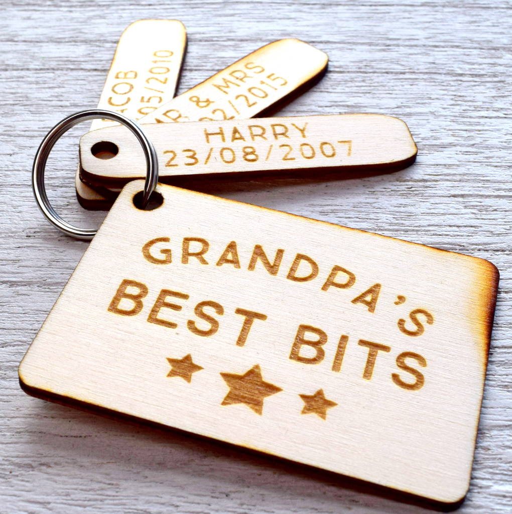 Image of Personalised Daddy's Best Bits Keyring