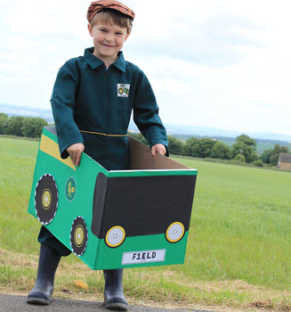 Personalised Cardboard Box Tractor Craft Kit, 6 of 7