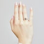 18ct Gold Cushion Cut Salt And Pepper Engagement Ring, thumbnail 4 of 6