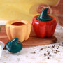 G Decor Garden Harvest Ceramic Bell Pepper Pot Elegant Organic Form Storage Jar, thumbnail 2 of 7