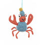 Handmade Felt Sammy Snowcrab Christmas Crab, thumbnail 1 of 3