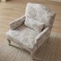 Beige Linen Queen Accent Chair Armchair Living Room, thumbnail 5 of 6
