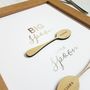 Big Spoon Little Spoon Personalised Silver Foil Print, thumbnail 3 of 3
