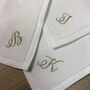 Embroidered Napkin With Initial Letter, thumbnail 2 of 6