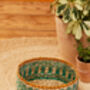 Round Stripe Seagrass Basket, thumbnail 4 of 6