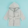 Personalised Grey Hooded Towelling Robe, thumbnail 4 of 6
