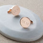 Personalised Rose Gold Initial Cufflinks, thumbnail 1 of 2