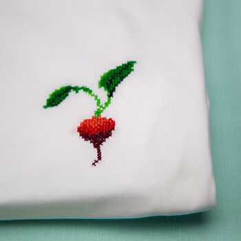 Ravishing Radish T Shirt Cross Stitch Kit, 6 of 8