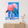 Perfect Peonies Dopamine Pink Flowers Wall Art Print, thumbnail 1 of 6